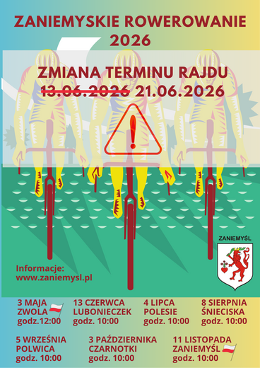 Zmiana terminu rajdu rowerowego!