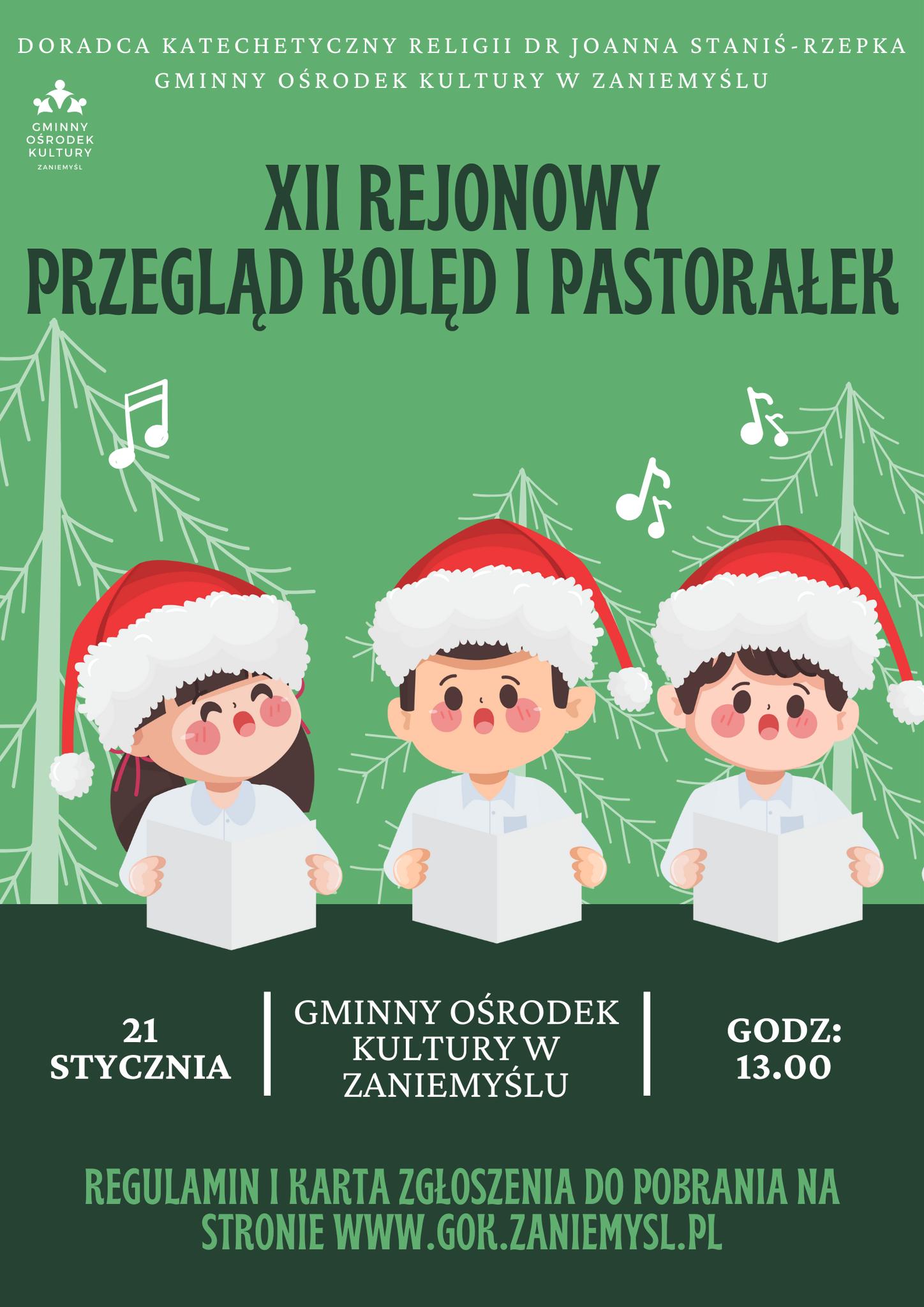 Plakat Przegląd kolęd i&nbsp;pastorałek