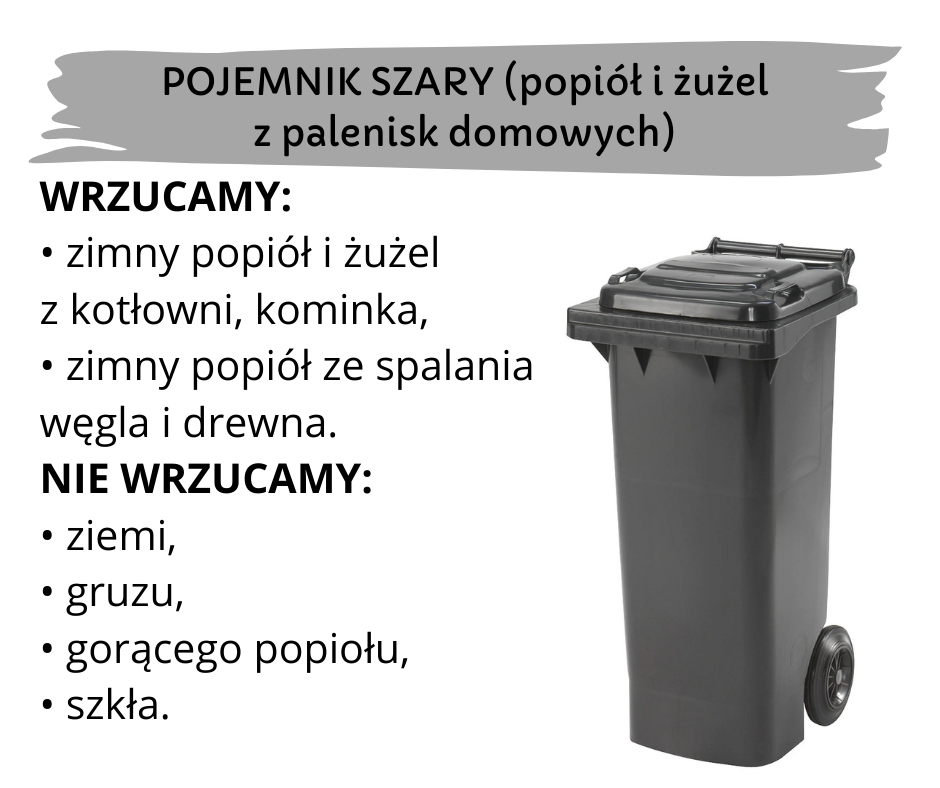 Zasady korzystania z pojemnika na popiół