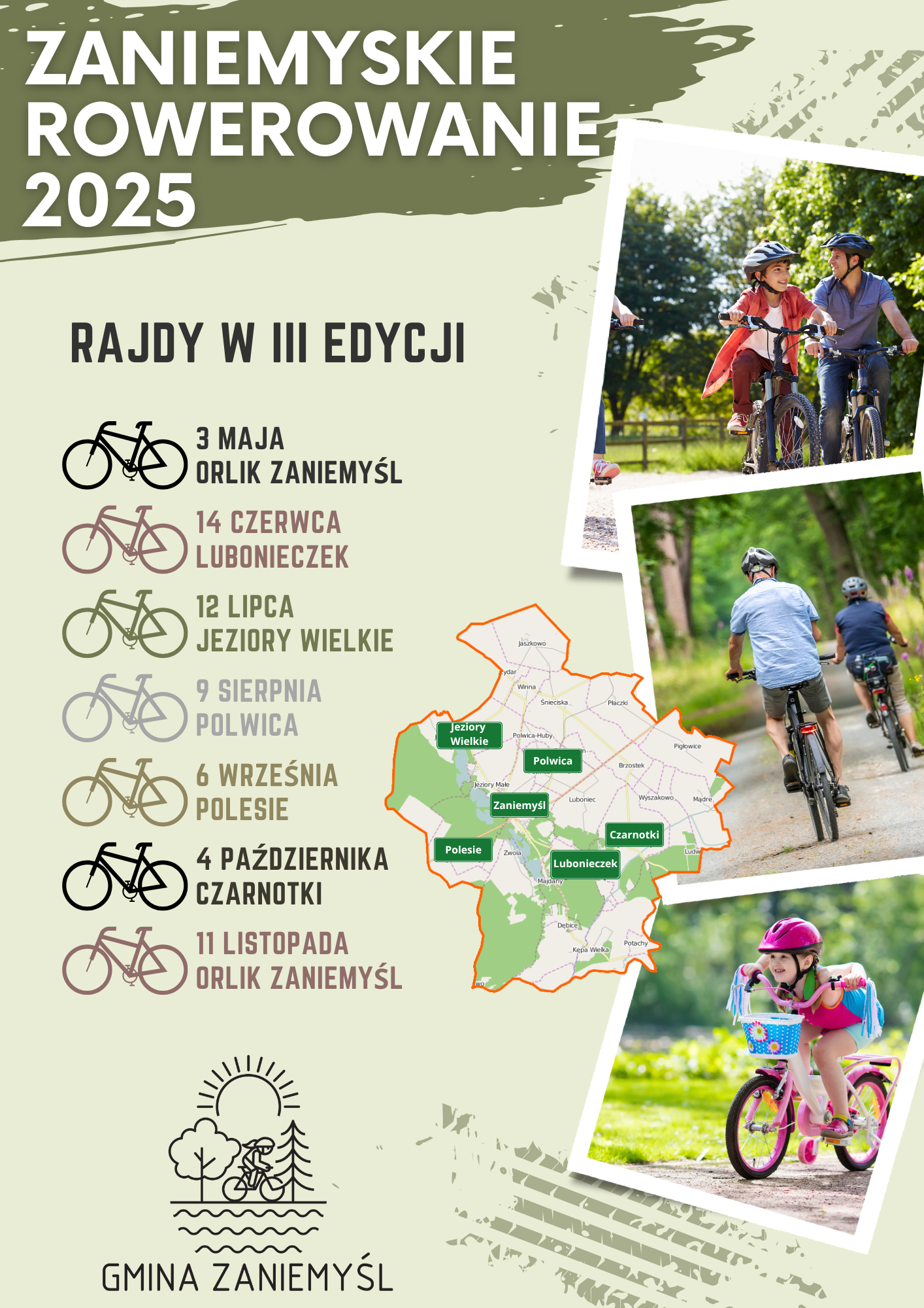 Plakat informacyjny z&nbsp;harmonogramem rajd&oacute;w
