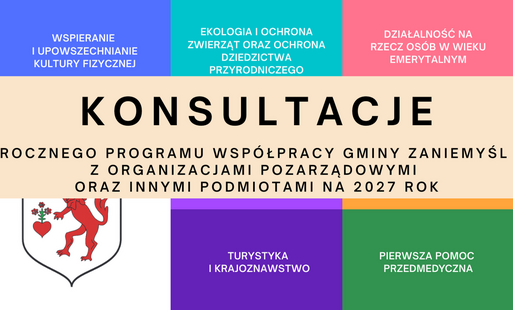 Zdjęcie do Konsultacje projektu &bdquo;Rocznego programu wsp&oacute;łpracy Gminy Zaniemyśl z organizacjami pozarządowymi oraz innymi podmiotami na 2027 rok&rdquo;