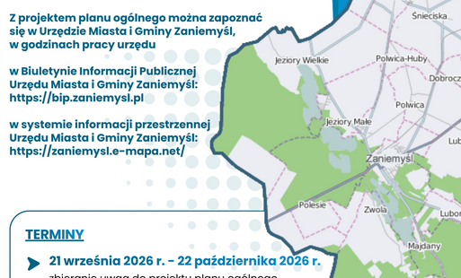 Zdjęcie do Konsultacje społeczne projektu Planu Og&oacute;lnego Gminy Zaniemyśl